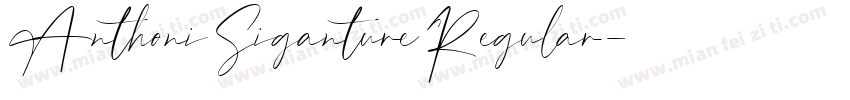 Anthoni Siganture Regular字体转换